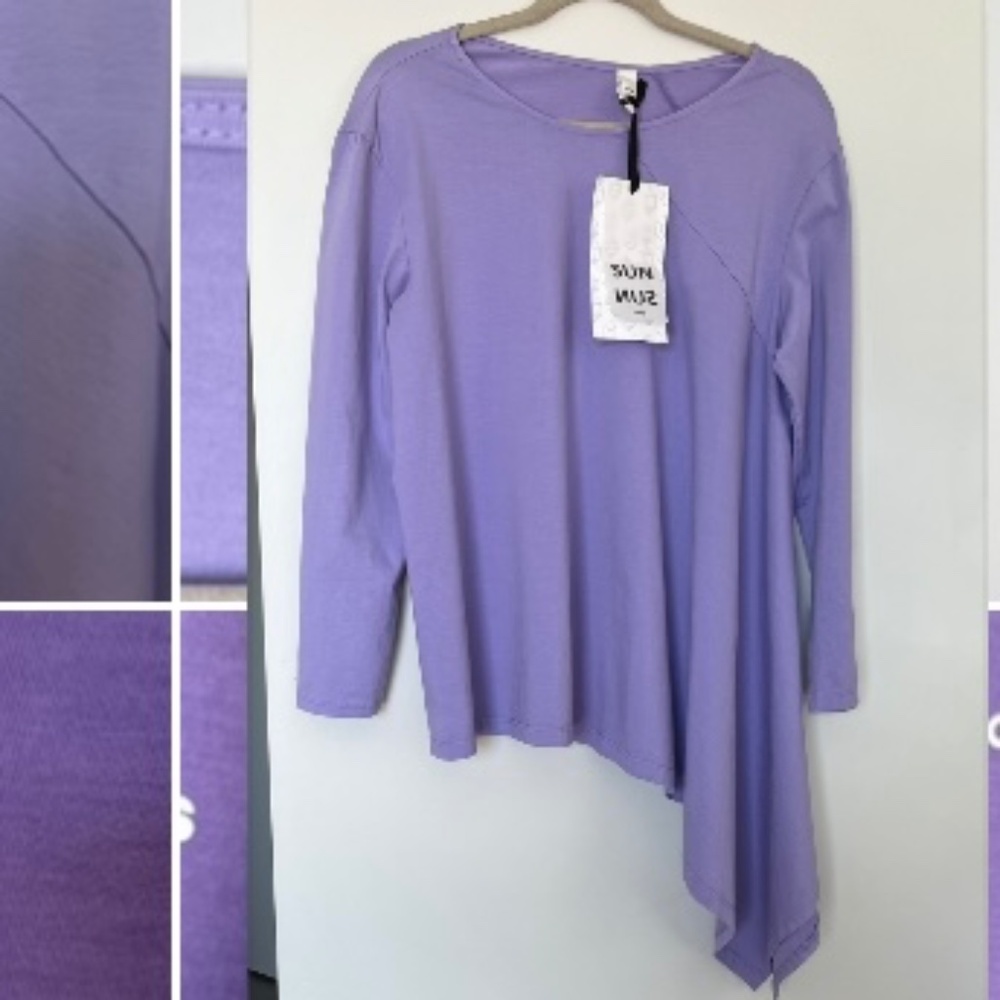CAPOSHE Asymmetrical long sleeve cotton tshirt